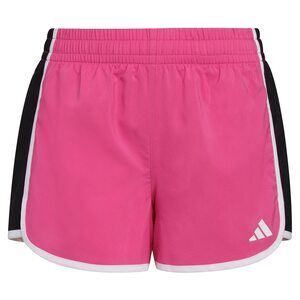 adidas Girls Color-Block Pacer Shorts (Big Kids) Bright Pink LG (14-16 Big Kid)